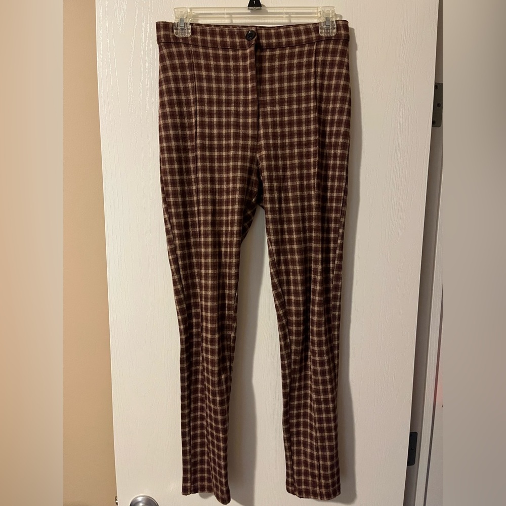 Free People Plaid Trouser